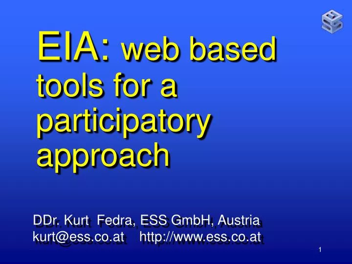 eia web based tools for a participatory approach