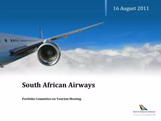 South African Airways Portfolio Committee on Tourism Meeting
