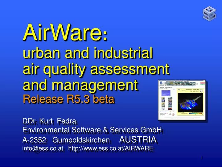 airware urban and industrial air quality assessment and management release r5 3 beta
