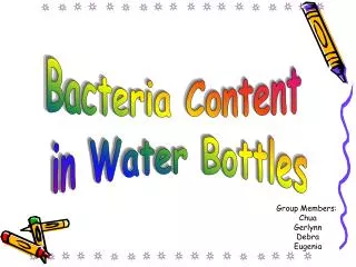 Bacteria Content in Water Bottles