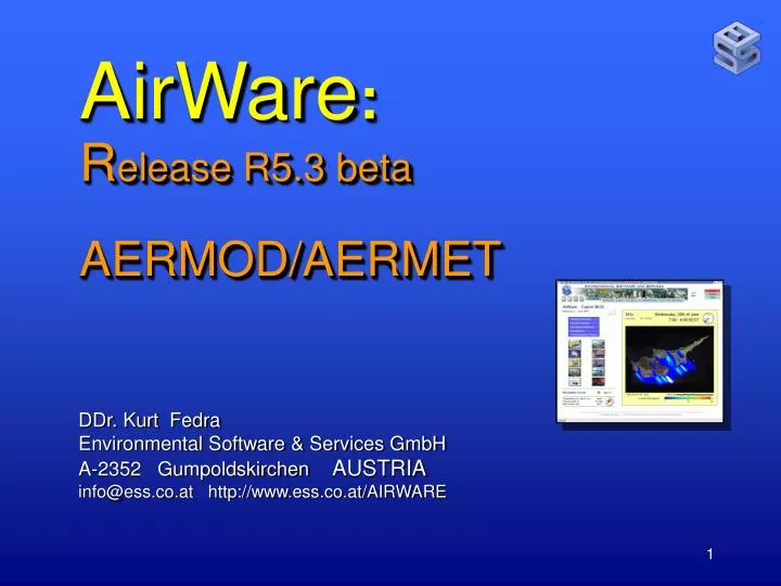 airware r elease r5 3 beta aermod aermet