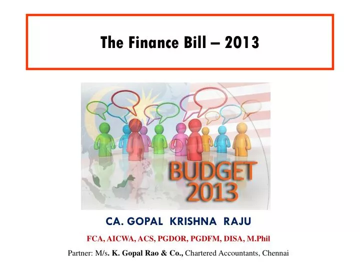 the finance bill 2013