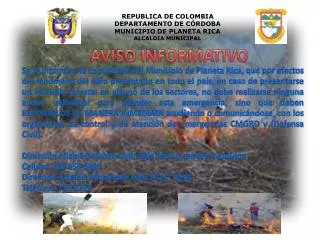 aviso informativo