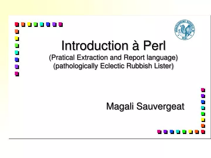 introduction perl pratical extraction and report language pathologically eclectic rubbish lister