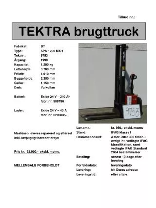 tektra brugttruck