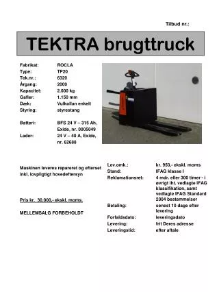 tektra brugttruck