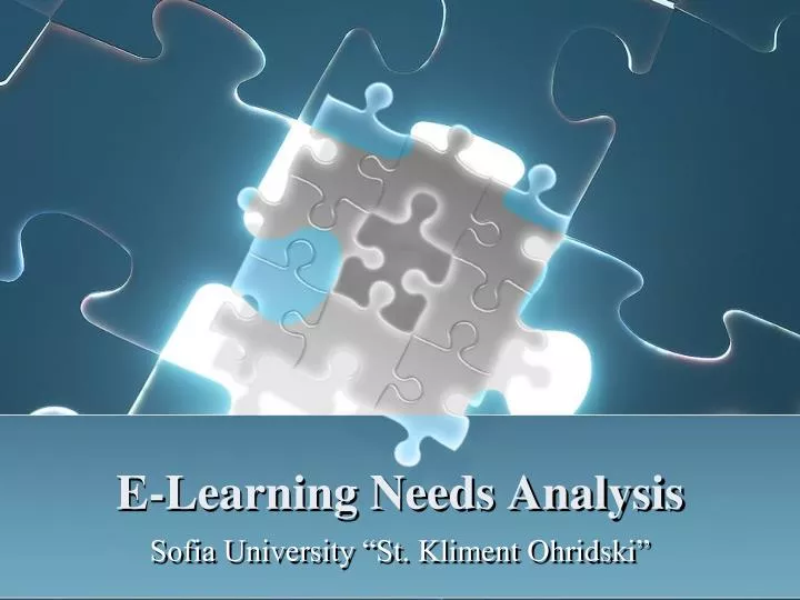 e learning needs analysis