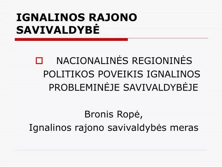 ignalinos rajono savivaldyb