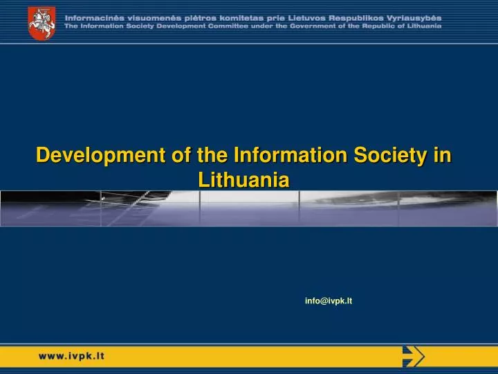 development of the information society in lithuania