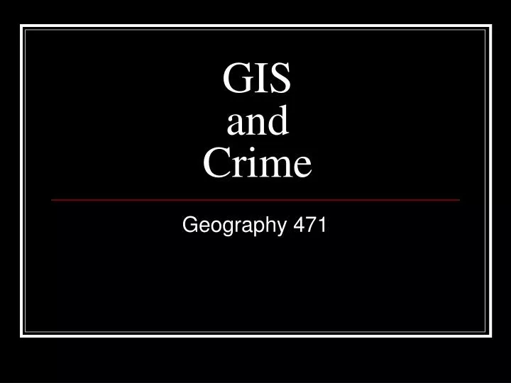 gis and crime