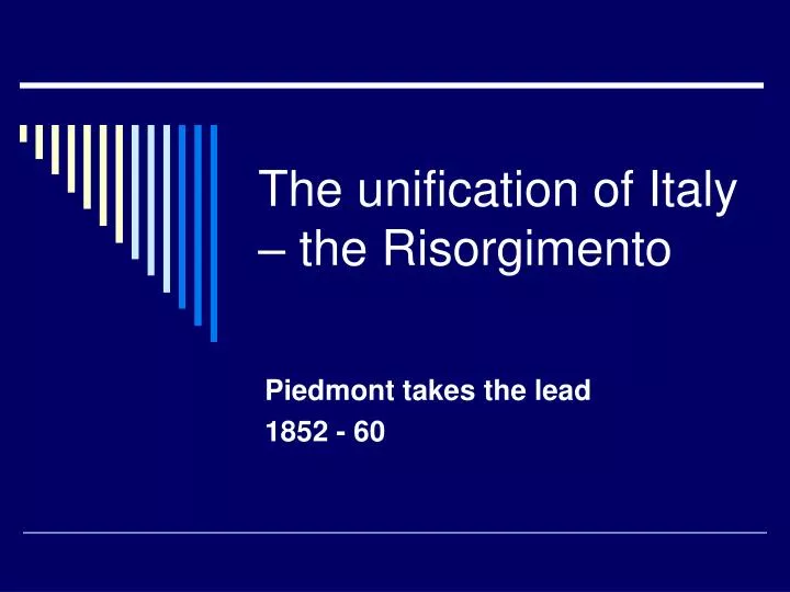 the unification of italy the risorgimento