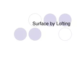 Surface by Lofting