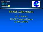 PHARE Achievements - slide 1