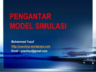 pengantar model simulasi