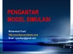 PENGANTAR MODEL SIMULASI - slide 1