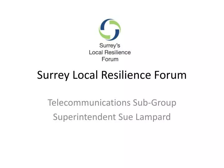 surrey local resilience forum