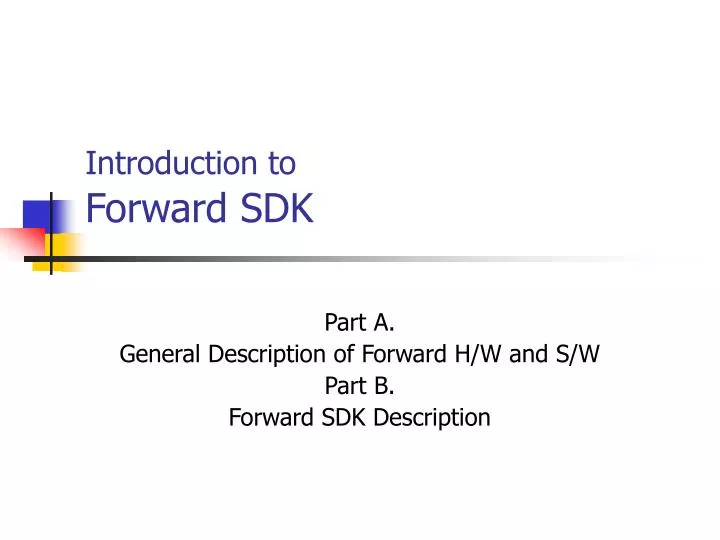 introduction to forward sdk