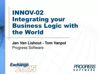 INNOV-02 Integrating your Business Logic with the World