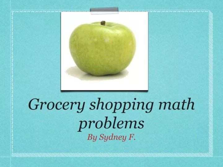grocery shopping math problems