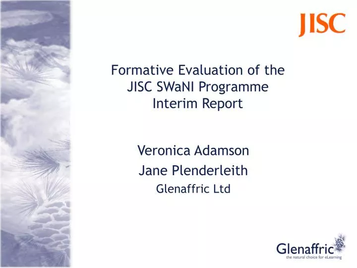 formative evaluation of the jisc swani programme interim report