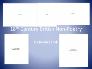 18 th Century British Non-Poetry