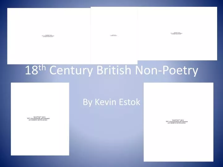 18 th century british non poetry