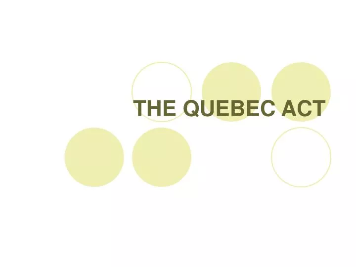 the quebec act