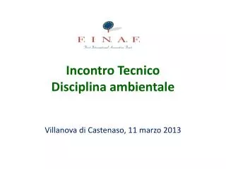 incontro tecnico disciplina ambientale
