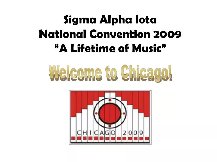 sigma alpha iota national convention 2009 a lifetime of music