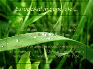 europeaid in generale