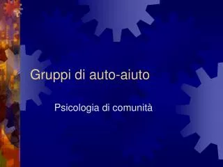 gruppi di auto aiuto