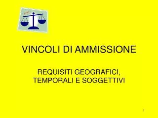 vincoli di ammissione