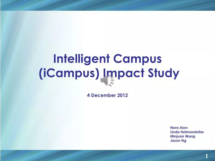 intelligent campus icampus impact study