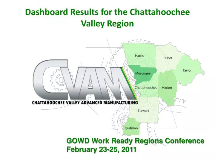 dashboard results for the chattahoochee valley region