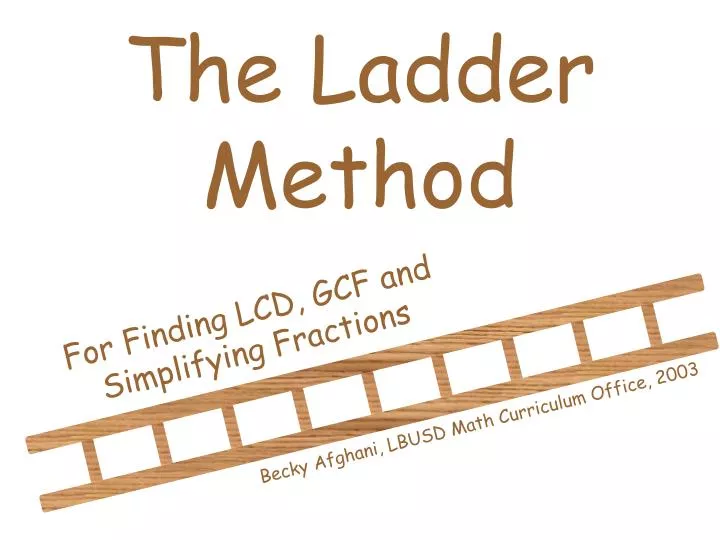 the ladder method