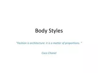 Body Styles