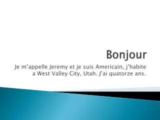 bonjour