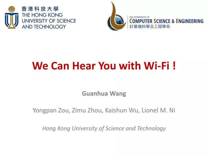 we can hear you with wi fi
