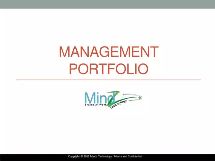 management portfolio