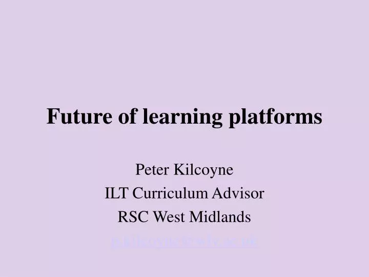 future of learning platforms
