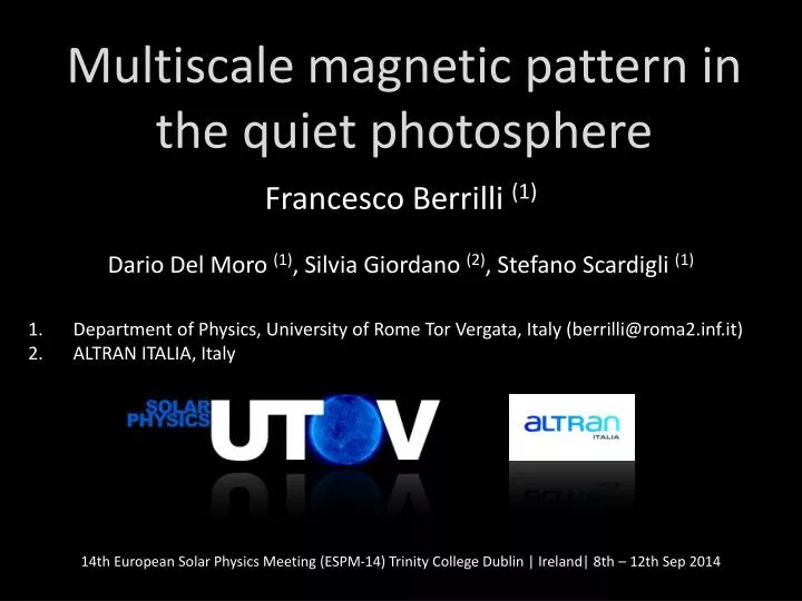 multiscale magnetic pattern in the quiet photosphere