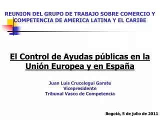REUNION DEL GRUPO DE TRABAJO SOBRE COMERCIO Y COMPETENCIA DE AMERICA LATINA Y EL CARIBE