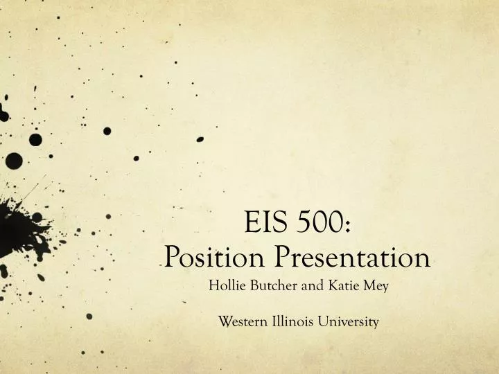 eis 500 position presentation