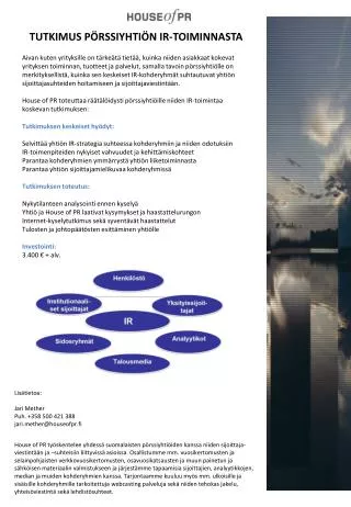 tutkimus p rssiyhti n ir toiminnasta