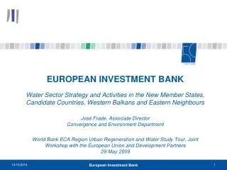 EIB annual lending and the financial crisis