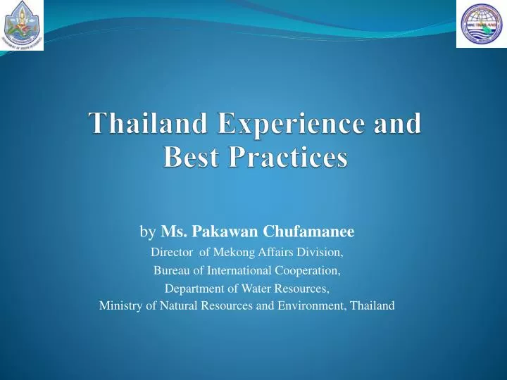 thailand experience and best practices