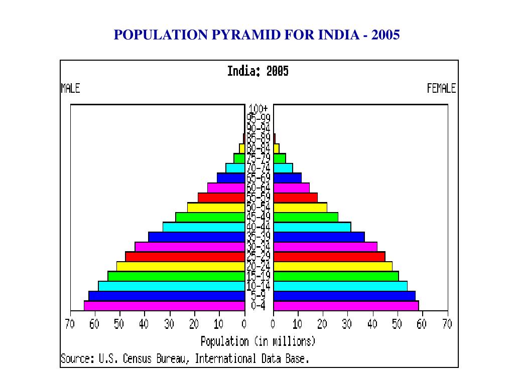 PPT - POPULATION PYRAMID FOR INDIA - 2005 PowerPoint Presentation, free ...