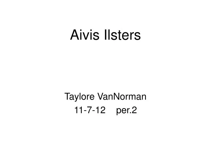 aivis ilsters