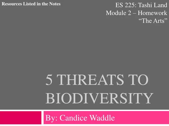 5 threats to biodiversity