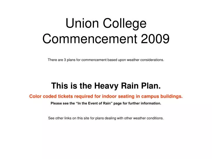 union college commencement 2009